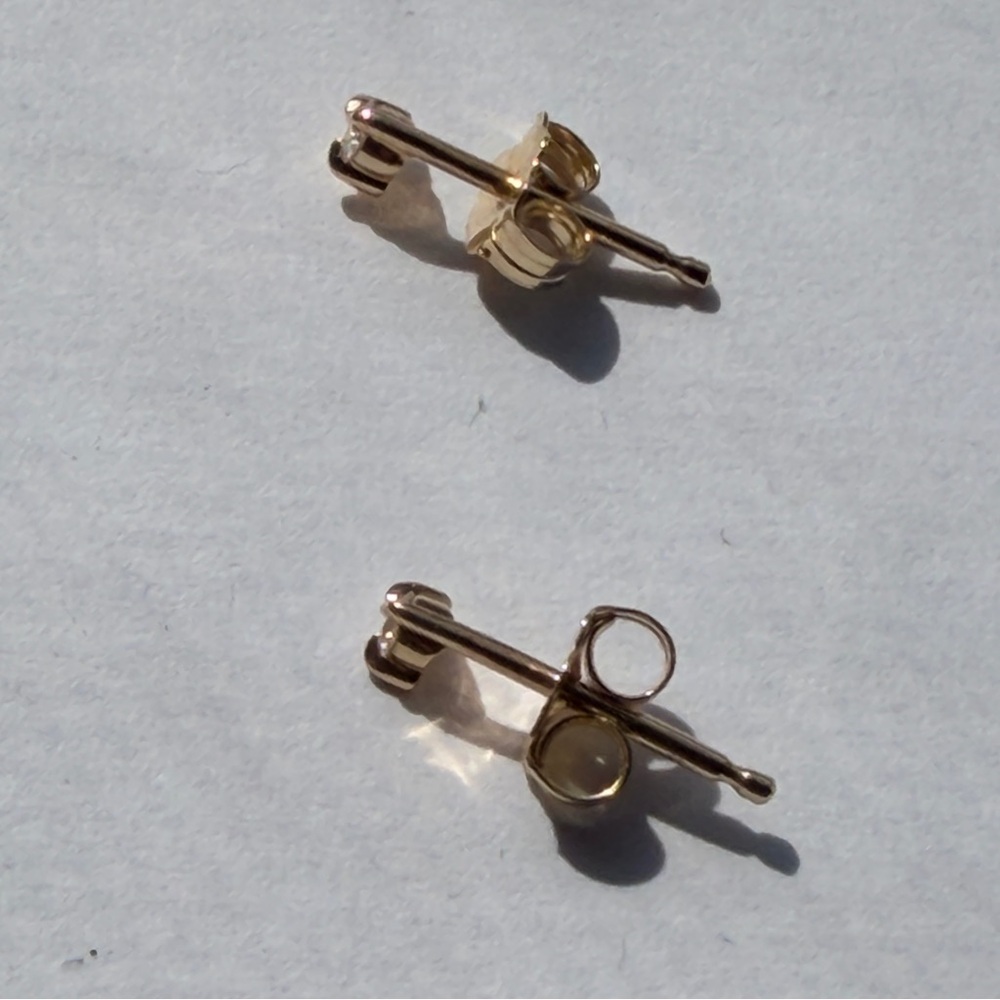 Catbird Petite Angel Hair Diamond Studs - Picture 6 of 8